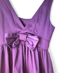 NWOT 🥳 SALE 🥳 Forever 21 Plum Eggplant Satin Bow Mini Dress
